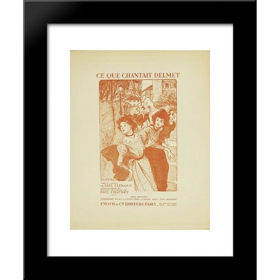Ce Que Chantait Delmet 20x24 Framed Art Print by Theophile Steinlen
