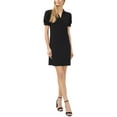 thumbnail image 1 of CeCe Women's Short Sleeve Polo Dress, Rich Black, 1 of 3