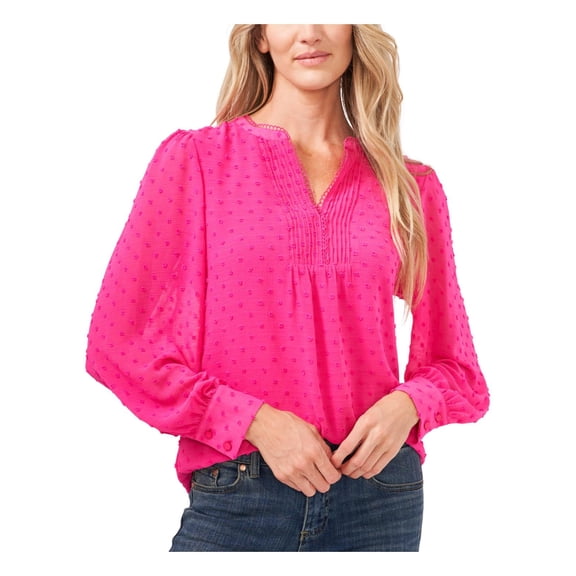 CeCe Womens Clip Dot Off-The-Shoulder Blouse
