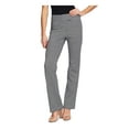 thumbnail image 1 of CeCe Womens Houndstooth High Rise Bootcut Pants B/W 12, 1 of 2