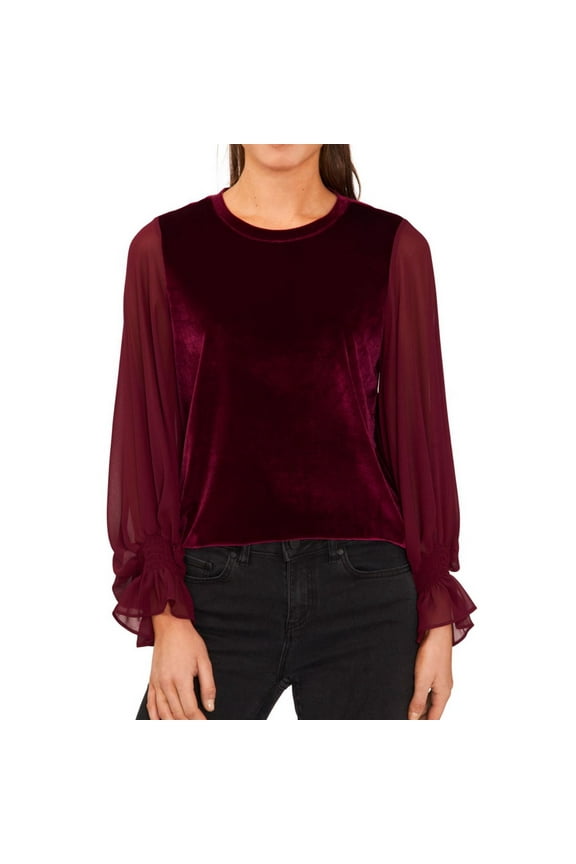 Womens Mixed Media Blouse