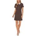 thumbnail image 1 of CeCe Womens Plaid Rhinestone Shift Dress, 1 of 2