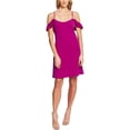thumbnail image 1 of CeCe Womens Ruffled Cold Shoulder Shift Dress, 1 of 2