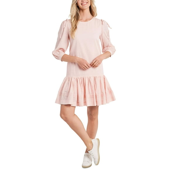 CeCe Womens Ruffled Mini Fit & Flare Dress