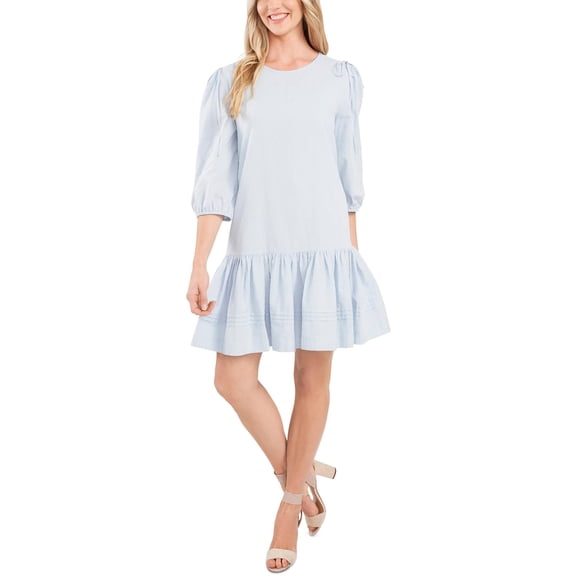 CeCe Womens Ruffled Mini Fit & Flare Dress