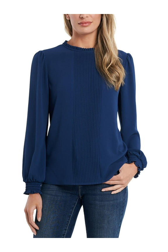 Womens Ruffled Pleats Blouse