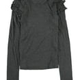 thumbnail image 1 of CeCe Womens Ruffled Pullover Blouse, Grey, Small, 1 of 2