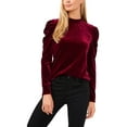 thumbnail image 1 of CeCe womens  Shirred Cap Top, m, Red, 1 of 3