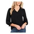 thumbnail image 1 of CeCe Womens Ruffled V-Neck Blouse, 1 of 1