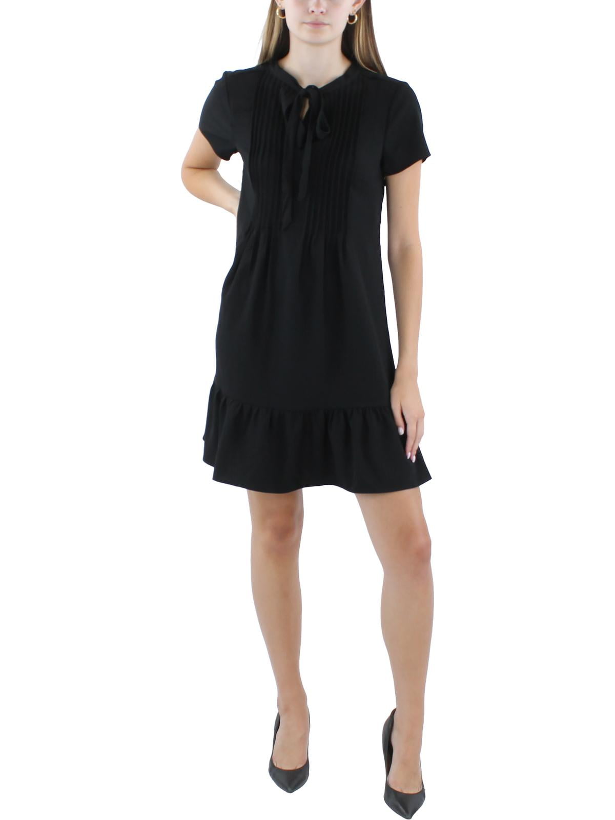 CeCe Womens Flutter Sleeve Ruffled deals Crepe Mini Shift Dress Size 0 Black 7031916