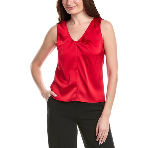 CeCe womens Blouse, XL, Red