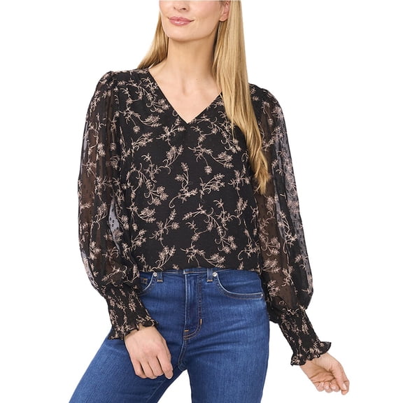CeCe womens  Blouse, m, Black