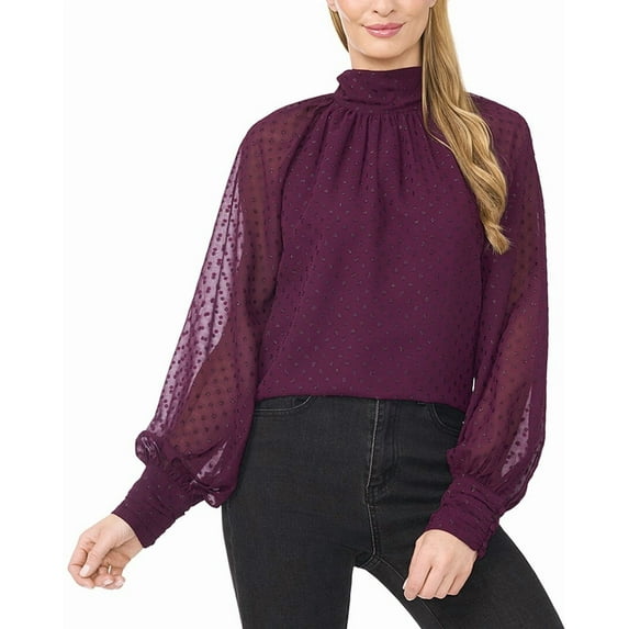 CeCe womens Blouse, s, Purple