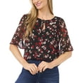 thumbnail image 1 of CeCe womens  Blouse, xs, Black, 1 of 4