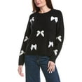 thumbnail image 1 of CeCe womens  Bow Applique Sweater, XL, Black, 1 of 4