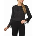 thumbnail image 1 of CeCe womens  Button Down Blouse, l, Black, 1 of 3