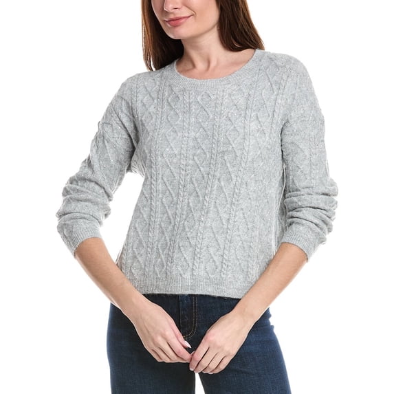 CeCe womens Cable Stitch Sweater, m, Grey