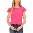 thumbnail image 1 of CeCe womens  Cap Bubble Sleeve Tee with Bow Tie Back, xs, Pink, 1 of 3