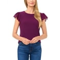 thumbnail image 1 of CeCe womens  Double Ruffle Scalloped Embroidery Top, XL, 1 of 3