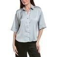 thumbnail image 1 of CeCe womens  Drop Shoulder Boxy Top, xs, Blue, 1 of 3