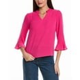 thumbnail image 1 of CeCe womens  Elbow Ruffle Sleeve Top, s, Pink, 1 of 3