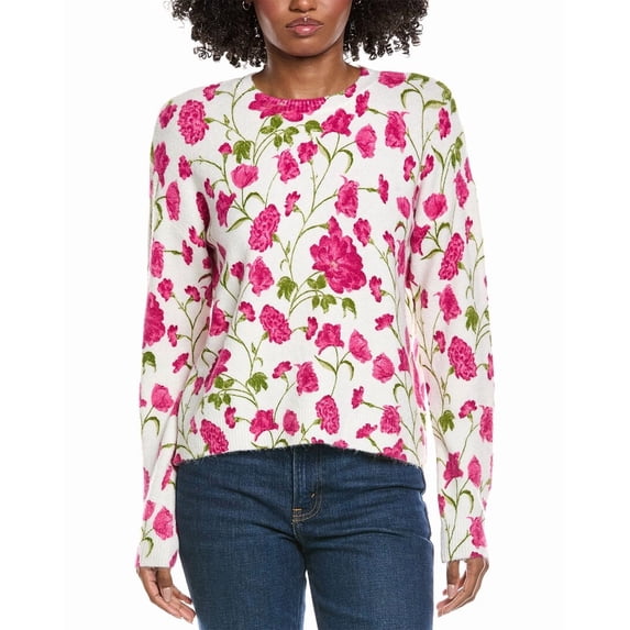 CeCe womens Flower Printed Pullover, XL, White