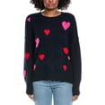 thumbnail image 1 of CeCe womens  Heart Pattern Sweater, m, Navy, 1 of 3