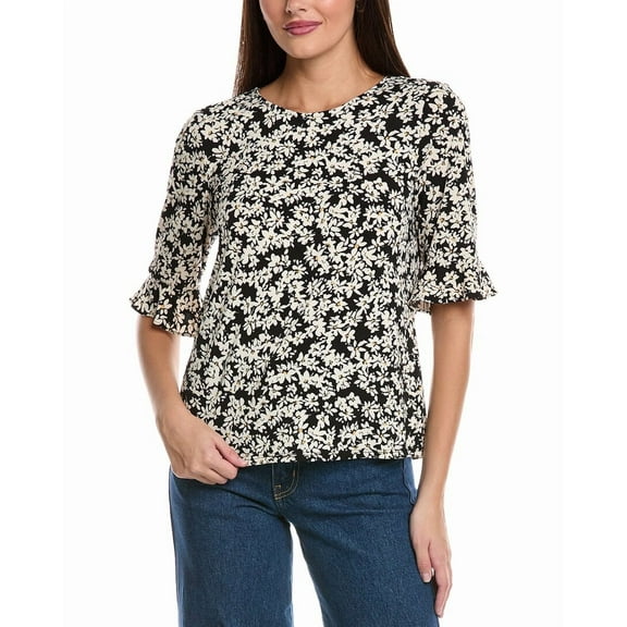 CeCe womens  Knit Top, xs, Black