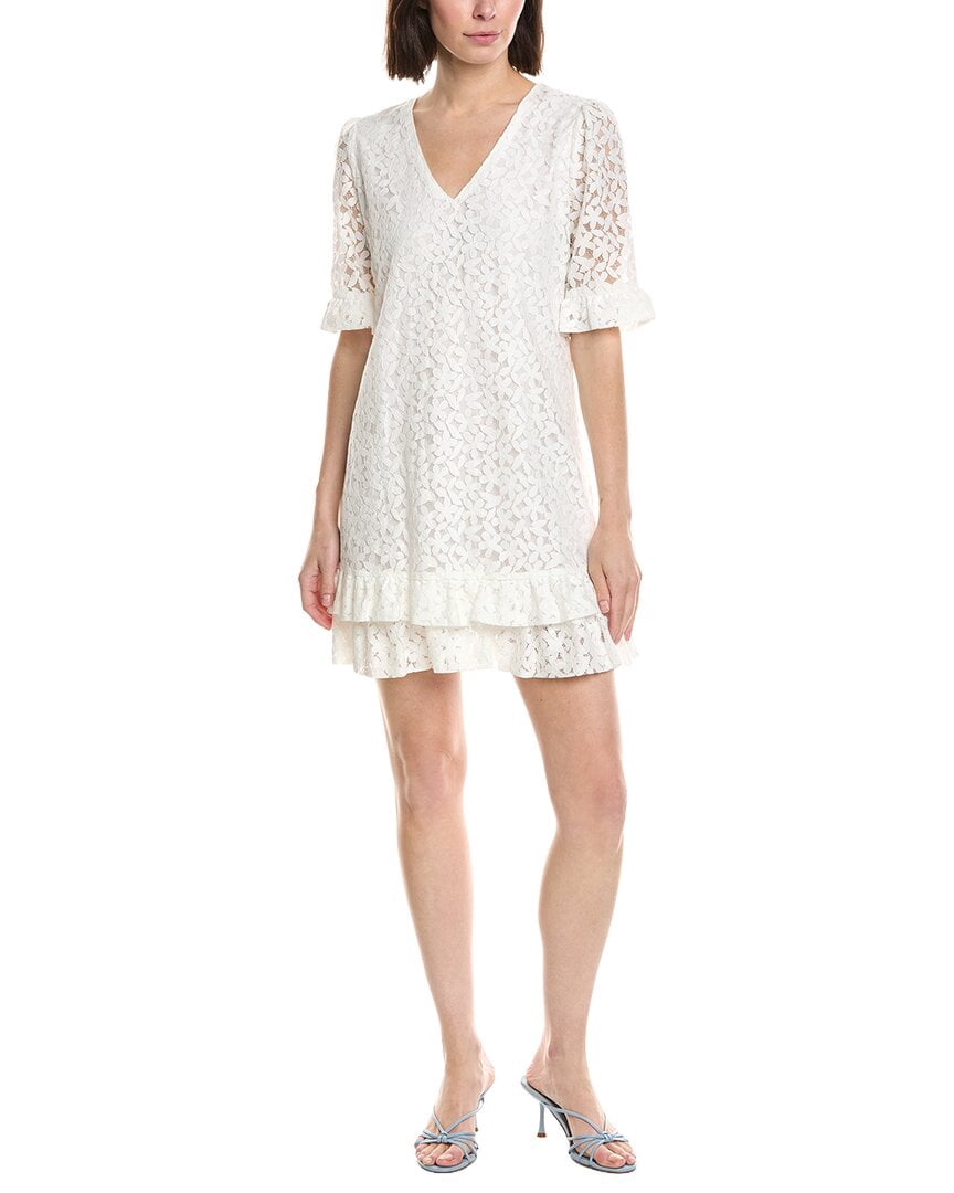 CeCe womens Lace V-Neck Shift Dress, s, Ivory