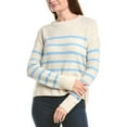thumbnail image 1 of CeCe womens  Placement Stripe Pullover Sweater, l, Brown, 1 of 3