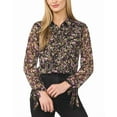 thumbnail image 1 of CeCe womens  Regular Fit Blouse, XL, Black, 1 of 3