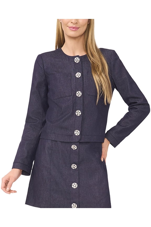 womens  Regular Fit Jacket, 6, Blue