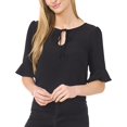 thumbnail image 1 of CeCe womens  Regular Fit Top, xs, Black, 1 of 3