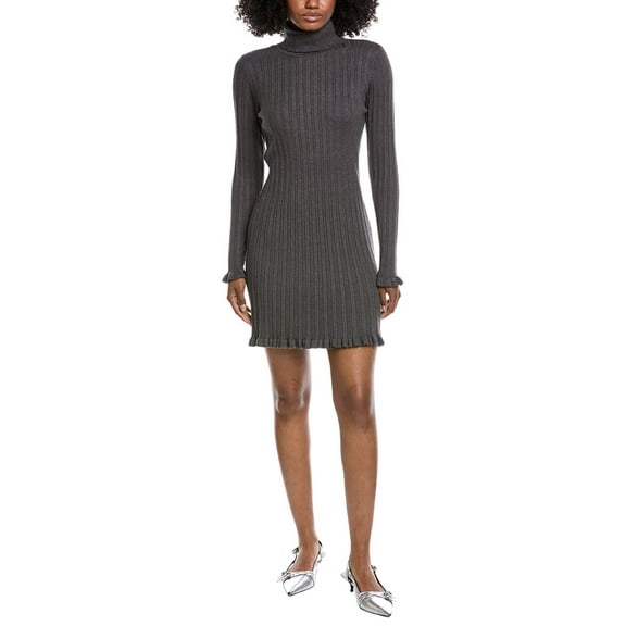 CeCe womens Ribbed Sweaterdress, s, Grey