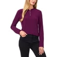 thumbnail image 1 of CeCe womens  Round Neck Ruffle Top, s, 1 of 3