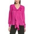 thumbnail image 1 of CeCe womens  Ruffle Tie V-Neck Top, s, Purple, 1 of 3