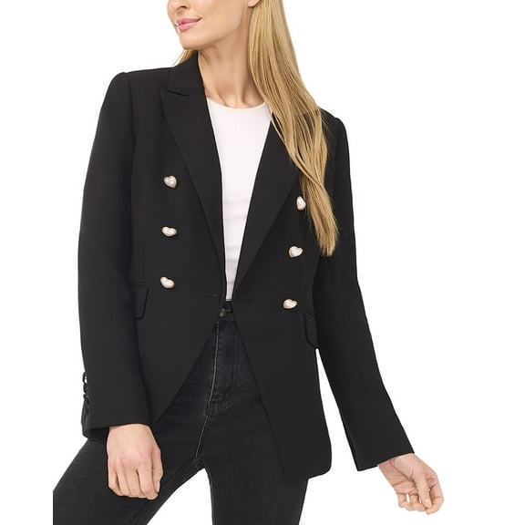 CeCe womens  Slim Fit Blazer, 10, Black