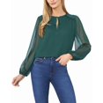 thumbnail image 1 of CeCe womens  Tie Neck Blouse, l, Green, 1 of 3