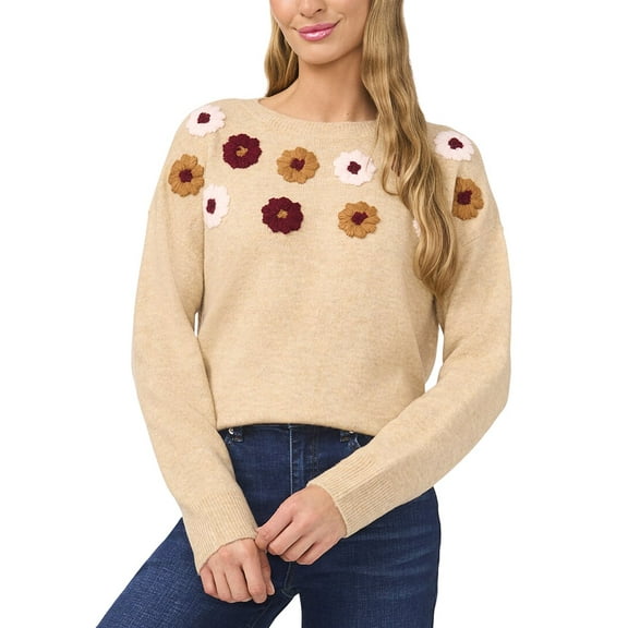 CeCe womens  Top, m, Tan