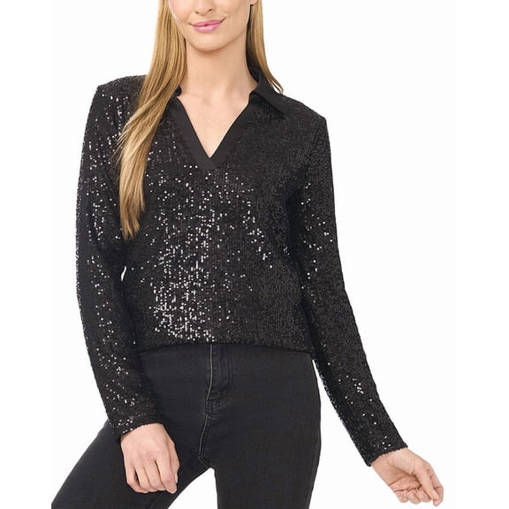 CeCe womens  Top, xs, Black