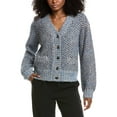 thumbnail image 1 of CeCe womens  Tuck Stitch Cardigan, m, Blue, 1 of 3