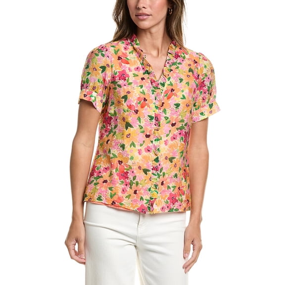 CeCe womens V-Neck Top, xs, Red