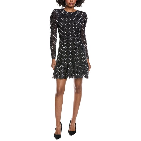 CeCe womens Waist Tie Mini Dress, m, Black