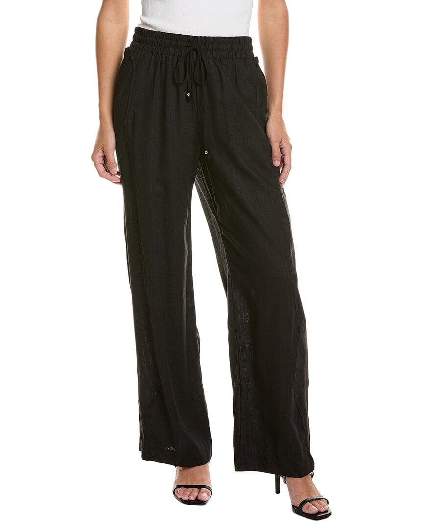 Cece Wavy Tapered Linen-Blend Pant Women's