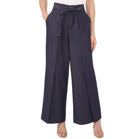 CeCe womens  Wide Leg Pant, 2, Blue