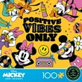 thumbnail image 1 of Ceaco 100 Piece Positive Vibes Only Glow Interlocking Jigsaw Puzzle, 1 of 5