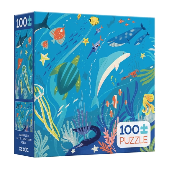 Ceaco 100 Piece Underwater Friends (Caroline Attia) Interlocking Jigsaw Puzzle