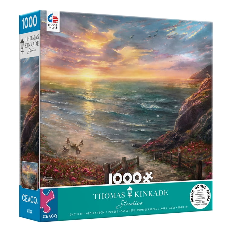 THOMAS McKNIGHT'S WORLD 1000ピース未開封品 Ceaco Beachside Gathering 1000 Piece Interlocking Jigsaw Puzzle
