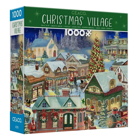 Ceaco - Classic Christmas - Christmas Village - 1000 Piece Interlocking Jigsaw Puzzle