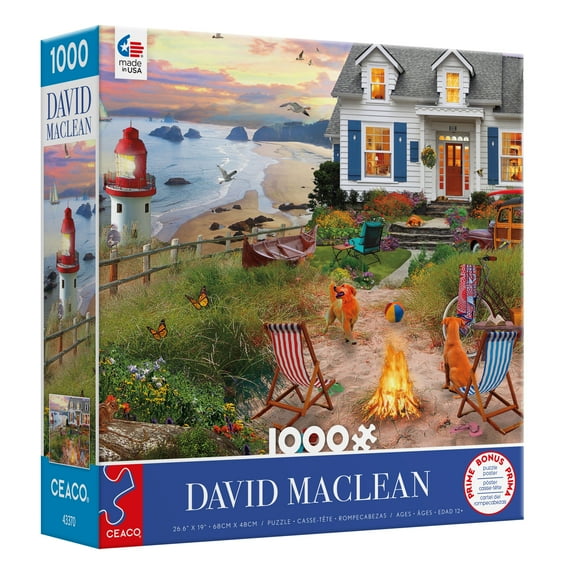 Ceaco 1000-Piece David Maclean Ocean Playground Interlocking Jigsaw Puzzle